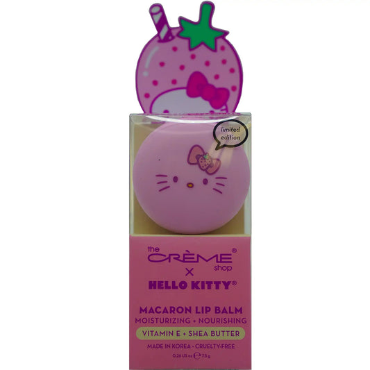 Hello Kitty Macaron Lip Balm Strawberry Rose Latte Shea Butter 0.26 oz - Tokyo Central - Lip - Creme -