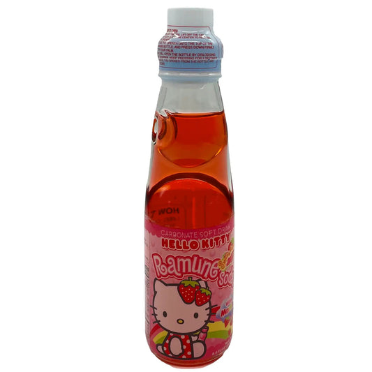 Hello Kitty Ramune Soda Strawberry 6.6 oz - Tokyo Central - Soft Drinks - Unknown -