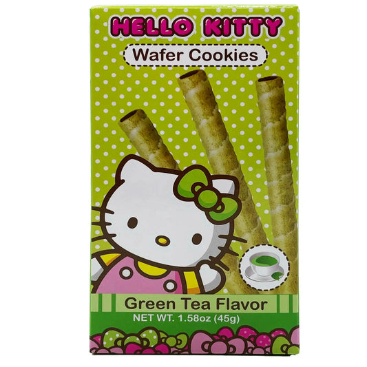 Hello Kitty Wafer Cookies Green Tea Matcha Flavor 1.58 oz - Tokyo Central - Crackers&Cookies - Unknown -