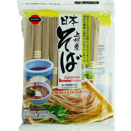 J-Basket Hime Buckwheat Soba Noodles 25.40 oz - Tokyo Central - Dried Noodles - J-Basket -