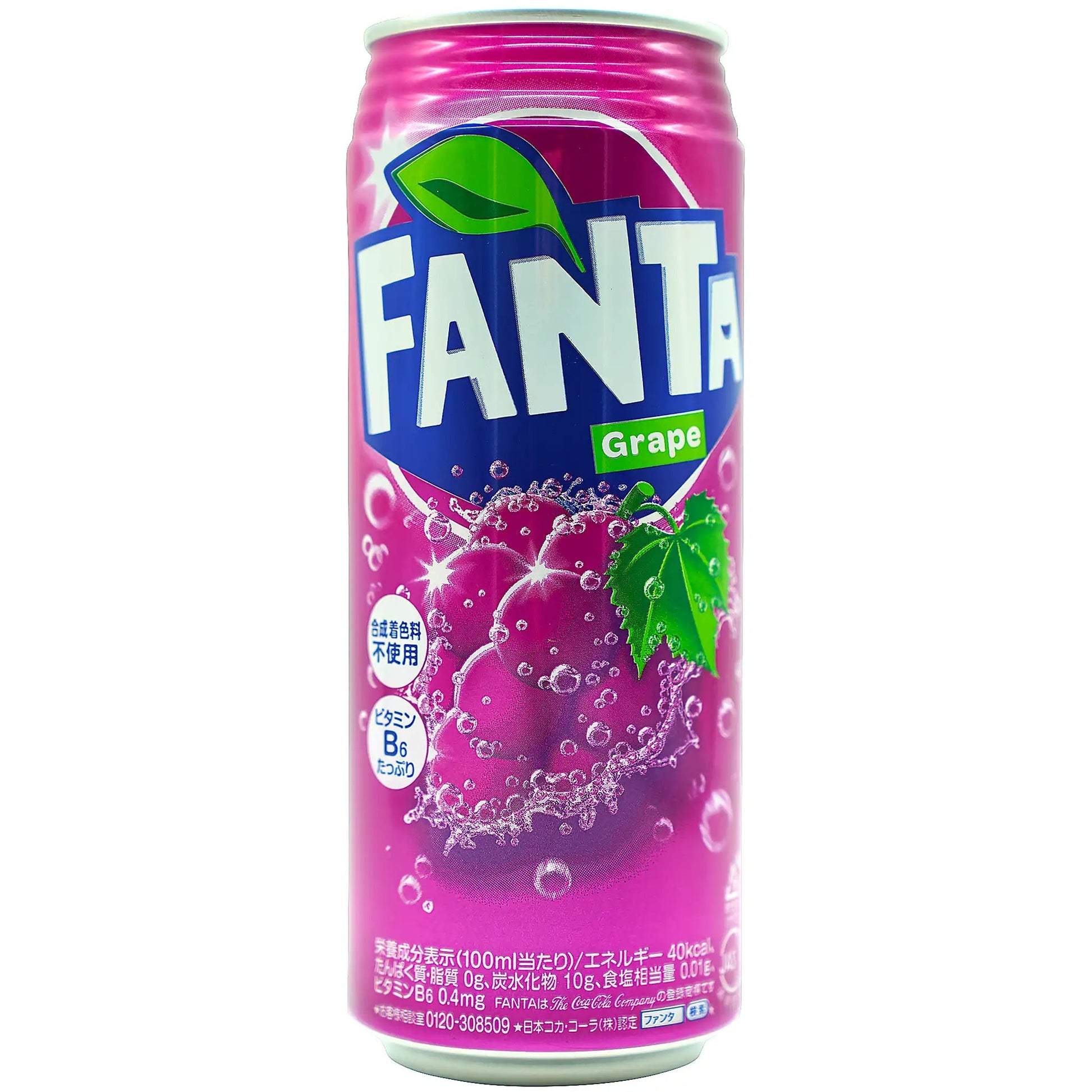 Japanese Fanta Grape Soda Can 16.9 oz - Tokyo Central - Soft Drinks - Fanta -