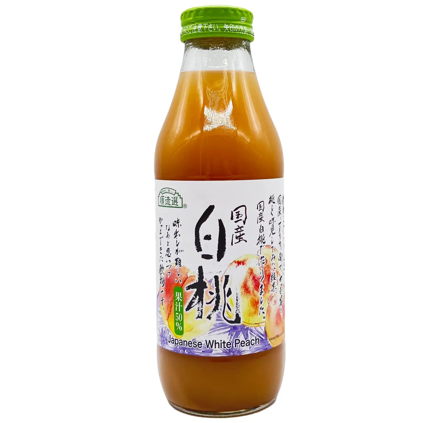 Junzosen Japanese White Peach Juice 16.9 fl.oz - Tokyo Central - Fruits Drinks - Junzosen -