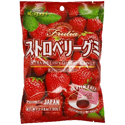 Kasugai Frutia Gummy Strawberry Flavor 3.59 oz - Tokyo Central - Candy - Kasugai -