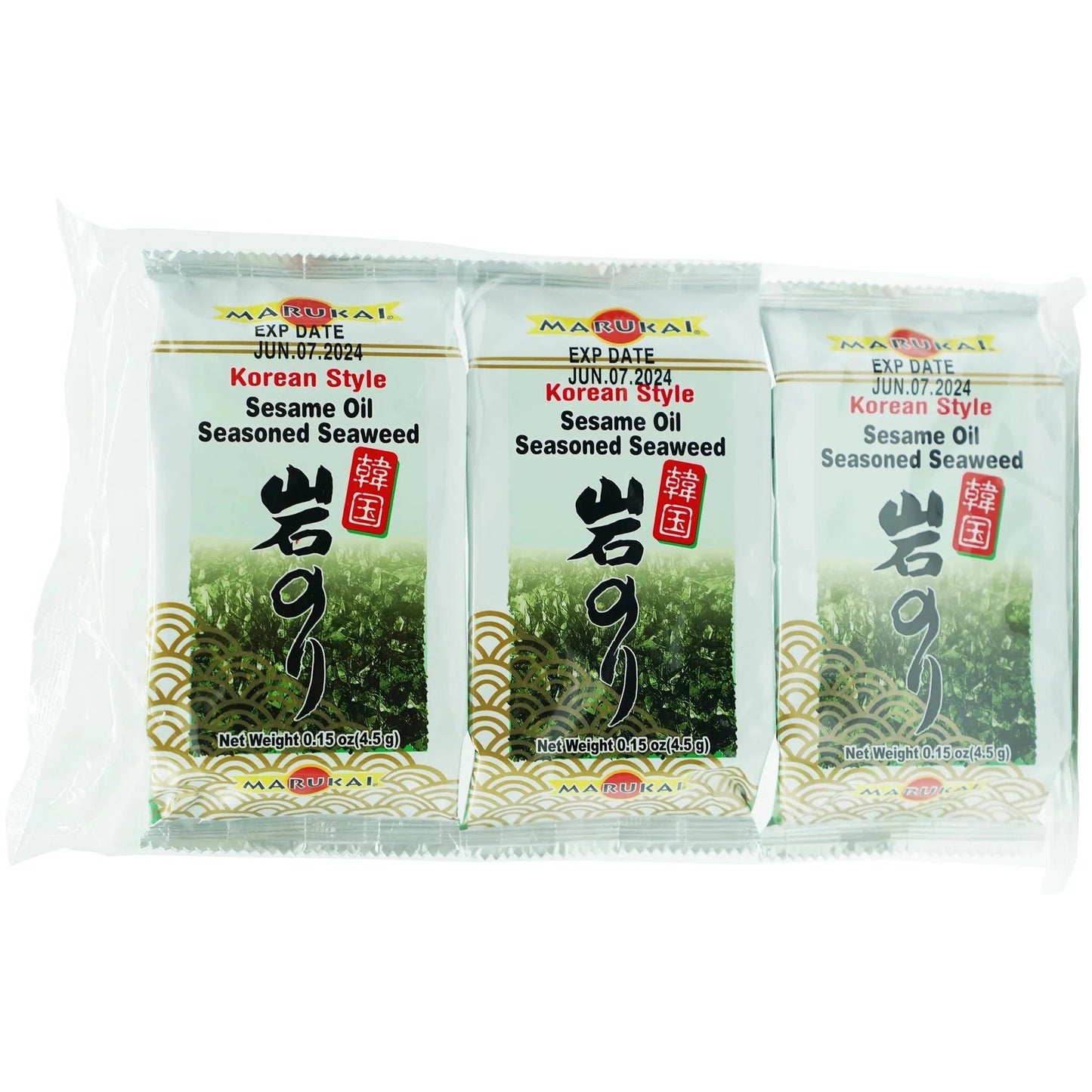 Marukai Korean Style Seasoned Seaweed 3pck 0.45 oz - Tokyo Central - Seaweed - Marukai -