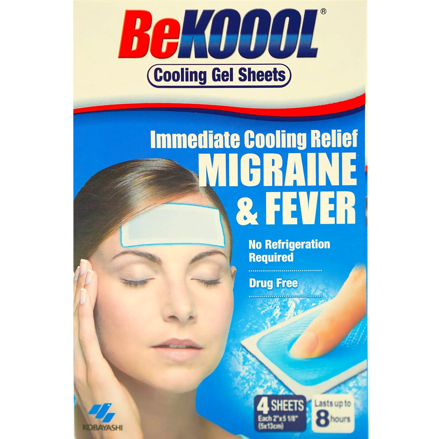 Migraine Be Kool Soft Gel Sheets For Adults 2.9 oz - Tokyo Central - Health - Kobayashi -