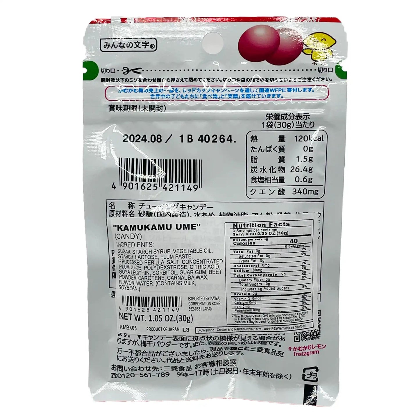 Mitsubishi Kamukamu Ume 1.05 oz - Tokyo Central - Candy - Mitsubishi -