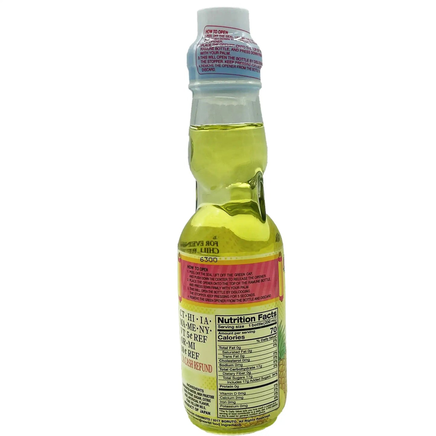 Naruto Ramune Soda Pineapple 6.6 fl.oz - Tokyo Central - Soft Drinks - Unknown -