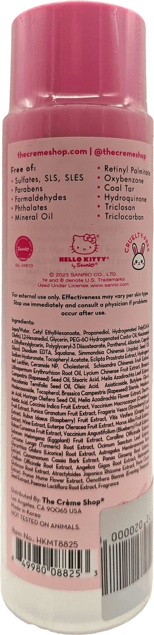 The Creme Shop Hello Kitty Strawberry Milk Toner 6.76 oz - Tokyo Central - Moisturizer&Sunscreen - Creme -