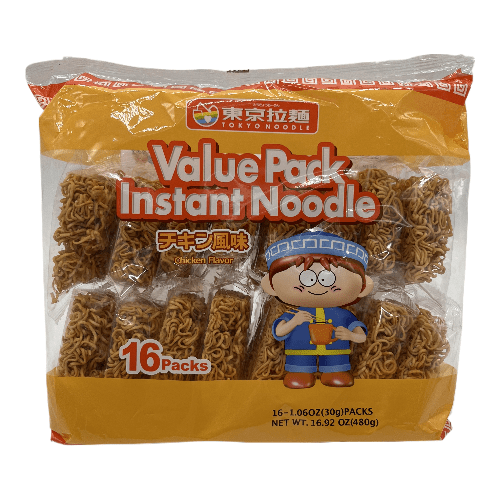 Tokyo Noodle Value Pack Instant Noodle Chicken Flavor 16P 16.92 oz - Tokyo Central - Noodles - Tokyo Noodle -